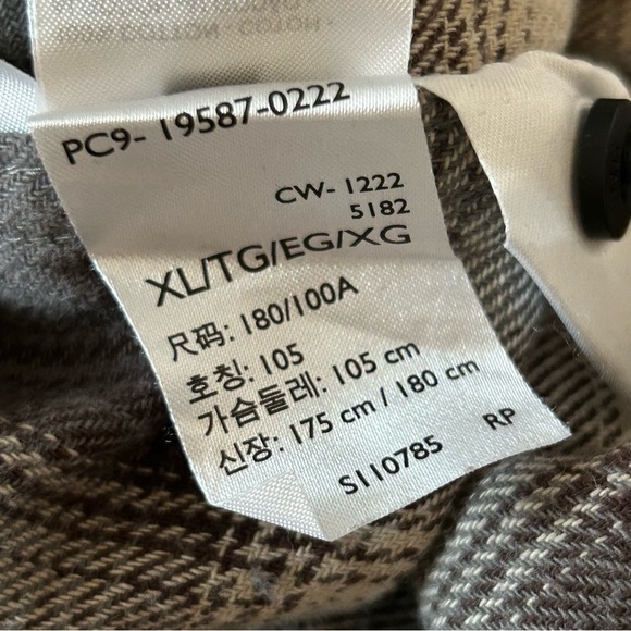 💕 Levi's Casual Button Down Shirt Brown and Cream XL - Picture 11 of 12